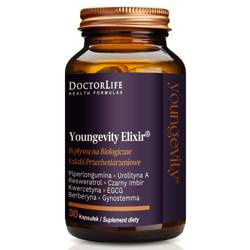 Youngevity Elixir wpływa na biologiczne szlaki przeciwstarzeniowe suplement diety 30 kaps.