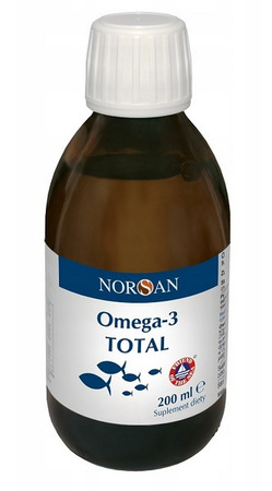 Norsan Omega-3 TOTAL olej rybny kwasy tłuszczowe 200 ml smak naturalny