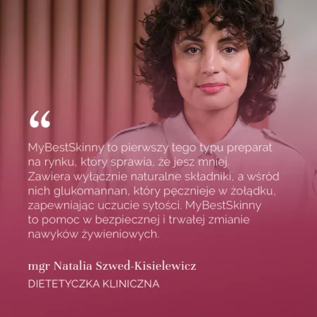MyBestPharm - MyBestSkinny suplement diety w proszku, smak wiśniowy 222g           