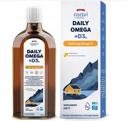 Osavi Daily Omega + D3 (Marine), 1600mg Omega 3 smak cytryna 250 ml.