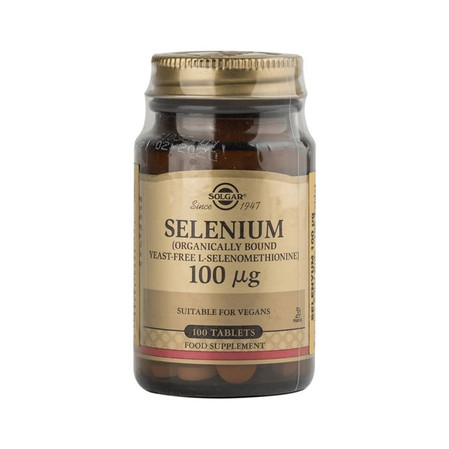 Selenium 100 mcg Selen wspiera zdrowe włosy skórę i paznokcie 100 tabl. vege