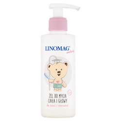 Linomag Emolienty żel do mycia ciała i głowy dla dzieci i niemowląt 200 ml
