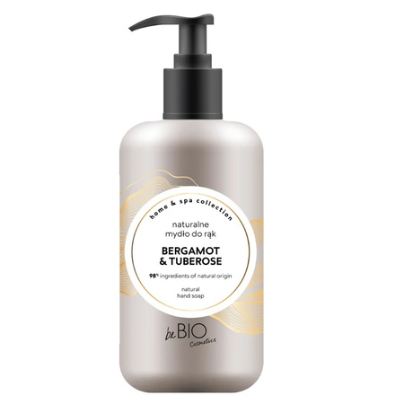 beBIO Naturalne mydło do rąk w płynie Home & Spa Collection Bergamot & Tuberose 300 ml