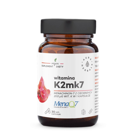 Aura Herbals Witamina K2 MK7 200 mcg - 30 kaps.