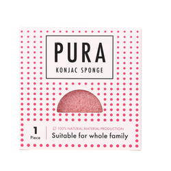 Pura Konjac Sponge gąbka do mycia twarzy Pink