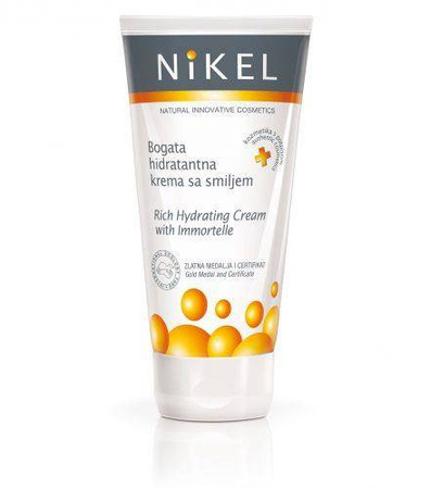 Nikel, Bogaty krem nawilżający do twarzy z wyciągiem z kwiatu Immortelle, 50 ml