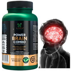 Lanco Nutritions POWER BRAIN COMBO - Nootropiki - Pamięć, koncentracja, energia i funkcje kognitywne - 60 kaps.