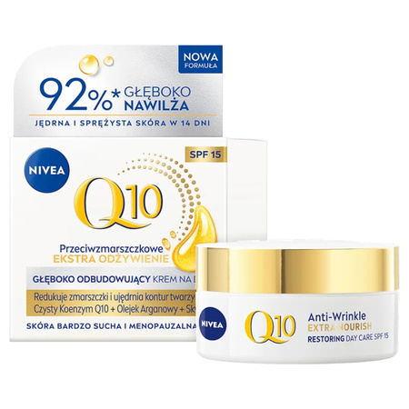Q10 Ekstra Odżywienie przeciwzmarszczkowy krem na dzień SPF15 50ml