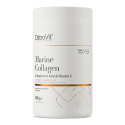 OstroVit Kolagen Morski + Kwas Hialuronowy + Witamina C 500 g mango z ananasem