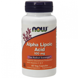 ALA - Kwas Alfa Liponowy 100 mg + Kwas Askorbinowy + Witamina E (60 kaps.)