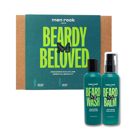 Men Rock Zestaw prezentowy do brody Duo Awakening Sicilian Lime Beard Kit (szampon do brody 100ml + balsam do brody 100ml)