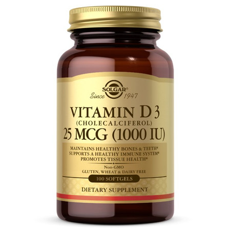 Solgar Witamina D3 1000 IU 25 mcg 100 kaps.