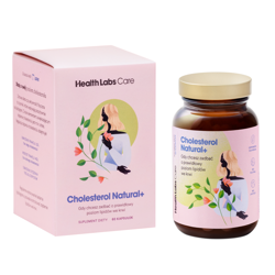 Health Labs Care Cholesterol Natural+ wspomagający utrzymanie prawidłowego poziomu lipidów we krwi suplement diety 60 kaps.