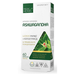 Medica Herbs Ashwagandha na wsparcie w redukcji stresu 60 kaps.