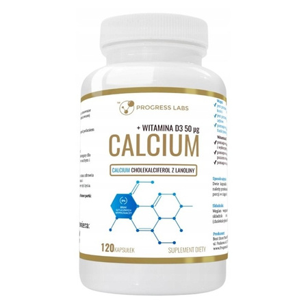 Progress Labs Calcium + Witamina D3 2000IU - 120 kaps.