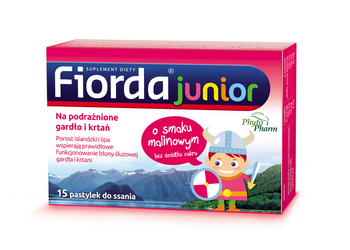 Fiorda Junior o smaku malinowym 15 pastylek