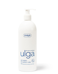 Ziaja, Ulga kremowy żel myjący do twarzy i ciała skóra sucha szorstka 400ml