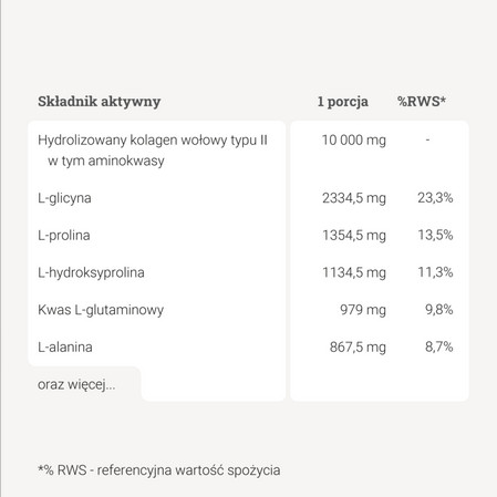 Yango Kolagen wołowy czysty typu II 300 g