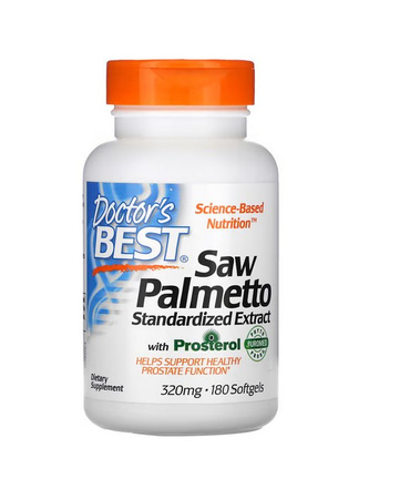 Doctor's Best Saw Palmetto standaryzowany ekstrakt na prostatę 180 kaps.