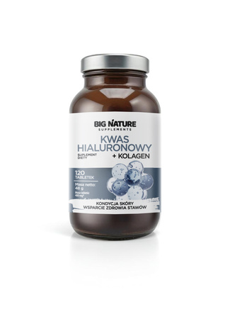 Big Nature Kwas hialuronowy+Kolagen 120 tabl.