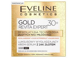 Gold Revita Expert 30+ luksusowy wygładzający krem-serum z 24k złotem na dzień i na noc 50ml