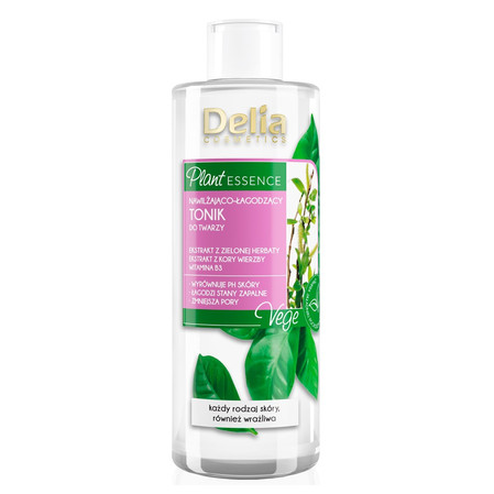 ? Delia Cosmetics Plant Essence Tonik do twarzy nawilżająco-łagodzący 200ml