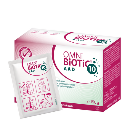 Omni-Biotic® 10 Aad probiotyk przy antybiotykoterapii 30 sasz. x 5g vege
