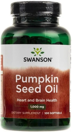 SWANSON Pumpkin seed oil 100mg, 100sqels. - Olej z pestek dyni