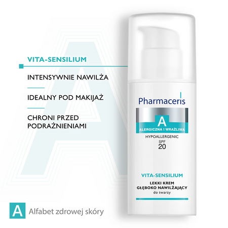 Pharmaceris A Vita-Sensilium lekki krem głęboko nawilżający do twarzy SPF 20 50 ml