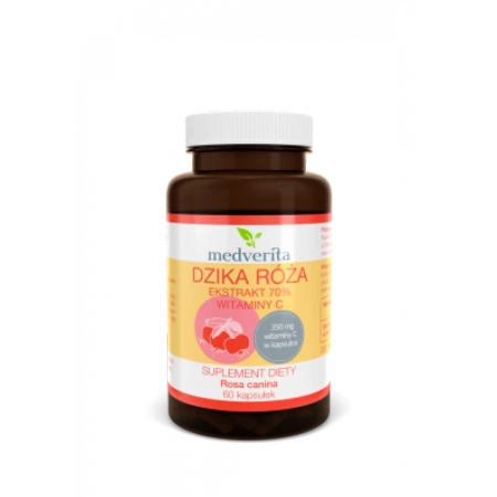 Medverita Dzika Róża Ekstrakt 70 % Witamina C 60 kaps.