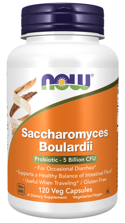NOW FOODS Probiotyk Saccharomyces Boulardii (120 kaps.)