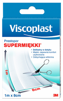 Viscoplast Supermiękki Prestopor plaster 1 m x 8 cm