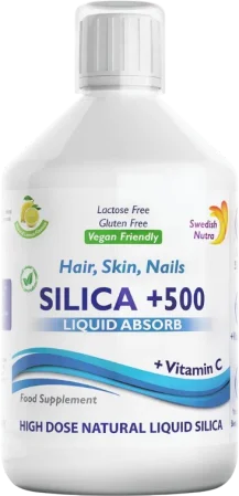 Swedish Nutra Silica 500 mg suplement z krzemem na włosy i paznokcie 500 ml