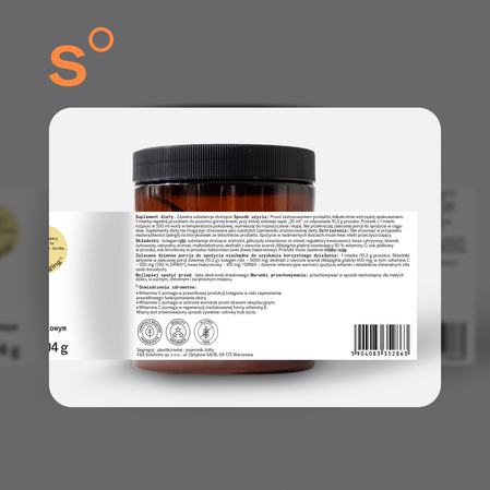 Sundose For Skin Anti-Aging na wsparcie prawidłowej produkcji kolagenu 154g smak jabłko limonka