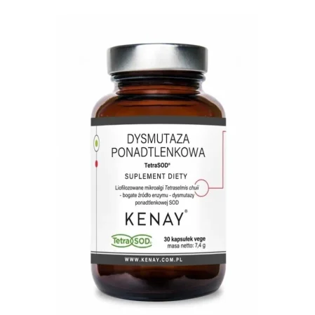 KENAY Dysmutaza ponadtlenkowa TetraSOD® na wsparcie ochrony antyoksydacyjnej i ochrony komórek przed stresem oksydacyjnym 30 kaps.